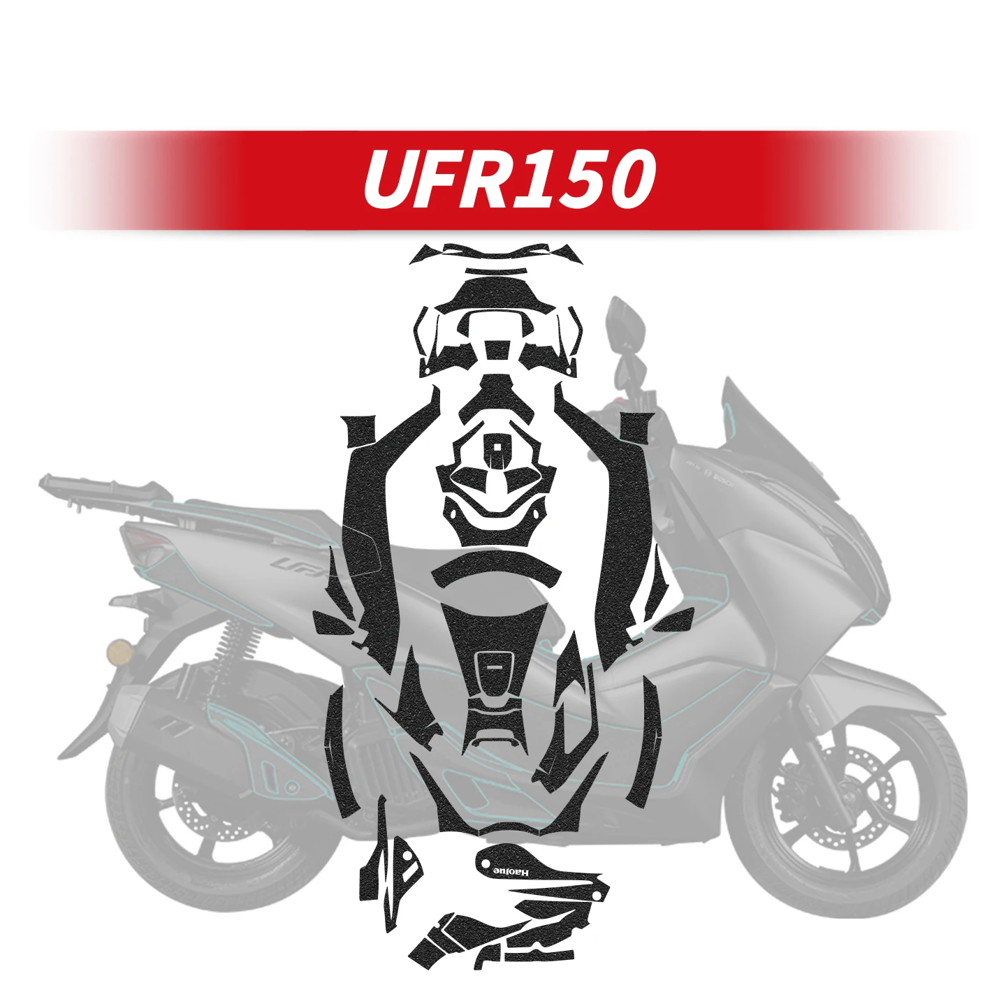 

Used For HAOJUE UFR150 2025 Accessories Motorcycle High Quality Back Glue Armor Protective Sticker Body Plastic Parts Area