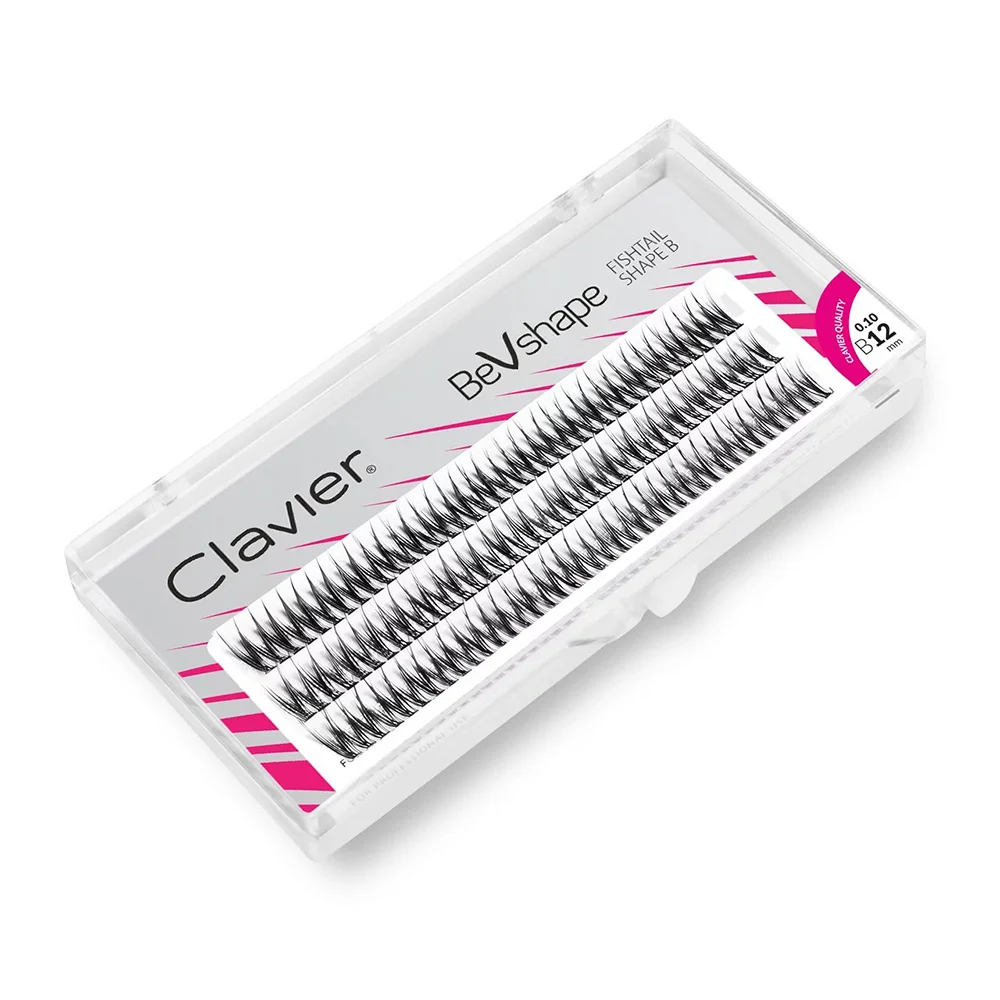 Clavier Natürliche Cluster Wimpern BeVshape Fischschwanz Form B Curling Lash 10D Seide Weiche Wimpern Professionelle Make-Up-Tools – Detail 8
