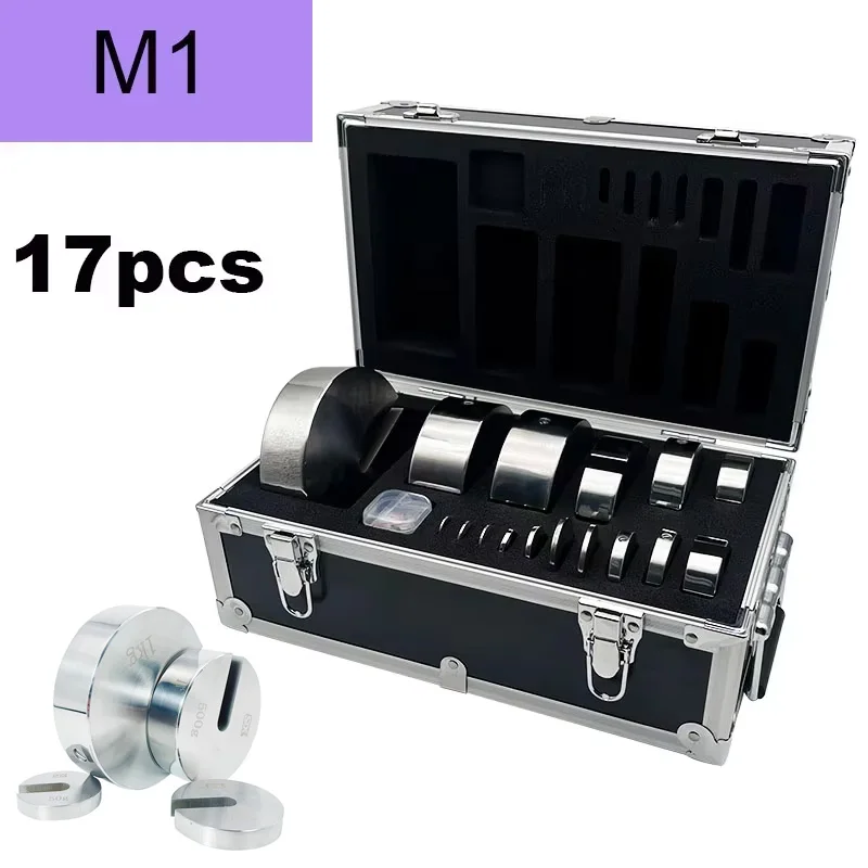 17pcs Set M1 Grade Stainless Steel Added Weight Hanging Weight 100mg~1kg