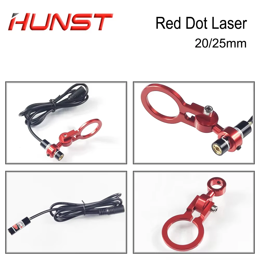 HUNST Dia: 20/25mm Red Dot Holder Set DC5V Diode Module Device Positioning For DIY Co2 Laser Engraving Cutting Head