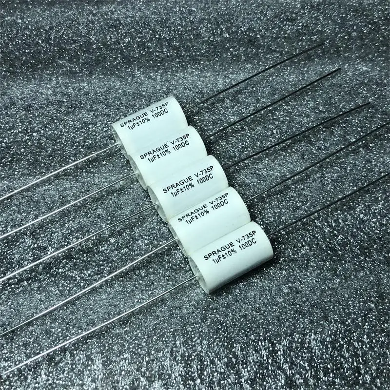 

5PCS 735P 105K 1UF 100V DC Copper Pin Audio Coupling Capacitor