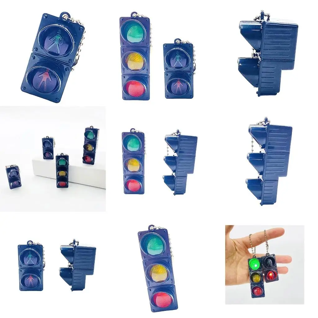 Simulation Electronic Light Keychain Small Pedestrian Light Jewelry