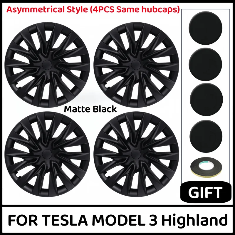4 Stuks Wieldop Voor Tesla Model 3 Highland 18 Inch Prestaties Vervanging Wieldop Auto Volledige Velg Cover Accessoires 2023 2024