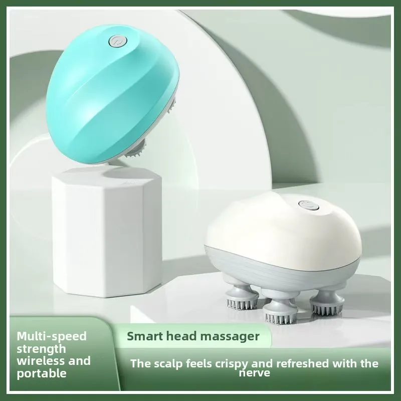 Portable Electric Head Massager, Scalp Kneading Meridian Relief Device, Cat Paw Scalp Scratcher, Neck Massage for Better Sleep