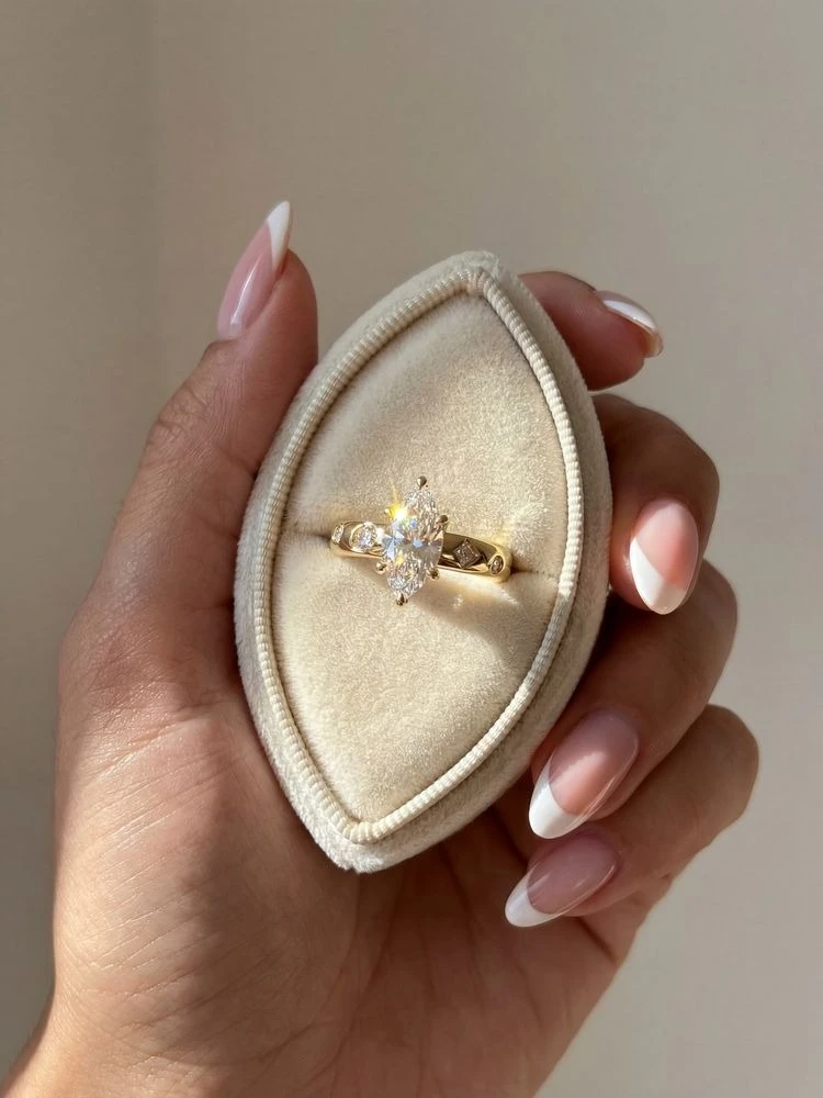 925 Sterling Silver Fashion Zircon Marquise Ring for Women Anniversary Wedding Daily Party Luxury High Quality Fine Jewelry