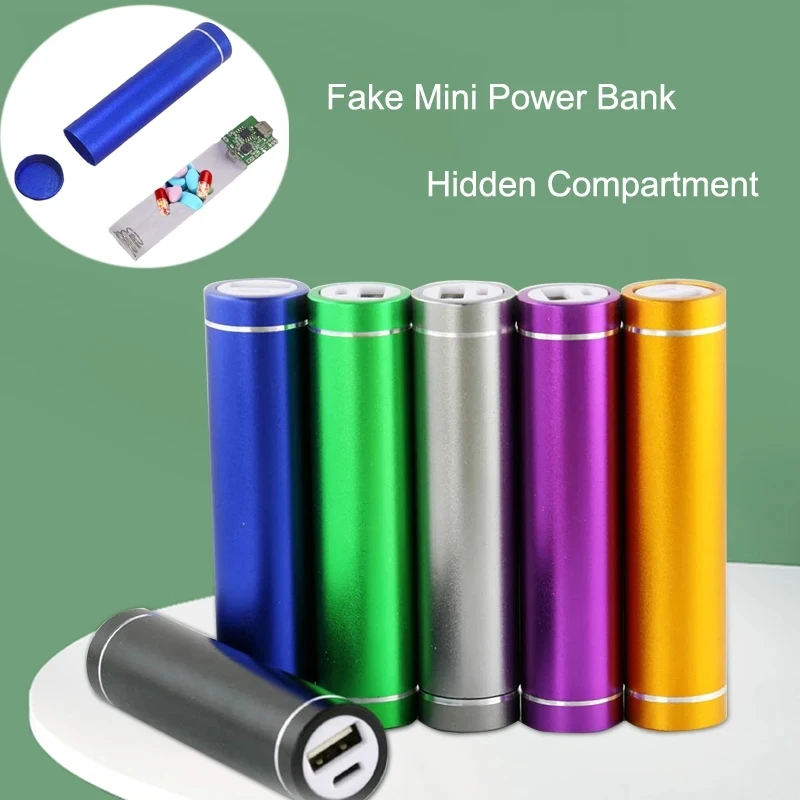 Hidden Storage Sight Secret Compartment Cover Fake Mini Power Bank Home Diversion Stash Can Safe Container Hiding Spot