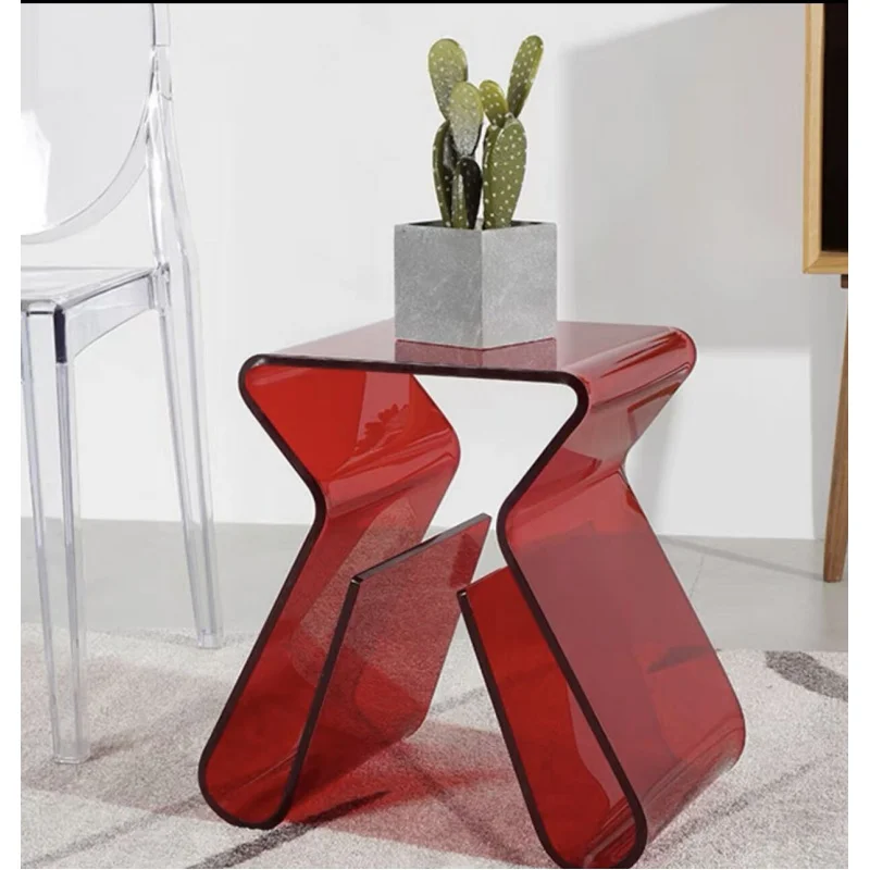 Special Desgin Acrylic Side Table  Lucite End Table Stool  Modern Magazine Rack 16.53x11.61x17inch Acrylic Furniture