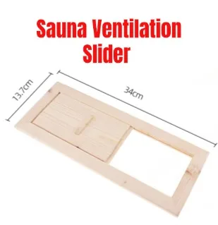 Hemlock Wood Sauna Ventilation Slider 34x13.5cm For Exhaust Air Flap For Optimal Airflow Control And Easy Installation Sauna Par