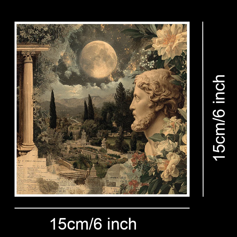 ورق قصاصات مقاس 6 × 6 بوصات (36 ورقة): مشاهد ألوان مائية لواحة الصحراء لسكرابوكينغ وكتب أوريغامي وبوهو الذاكرة