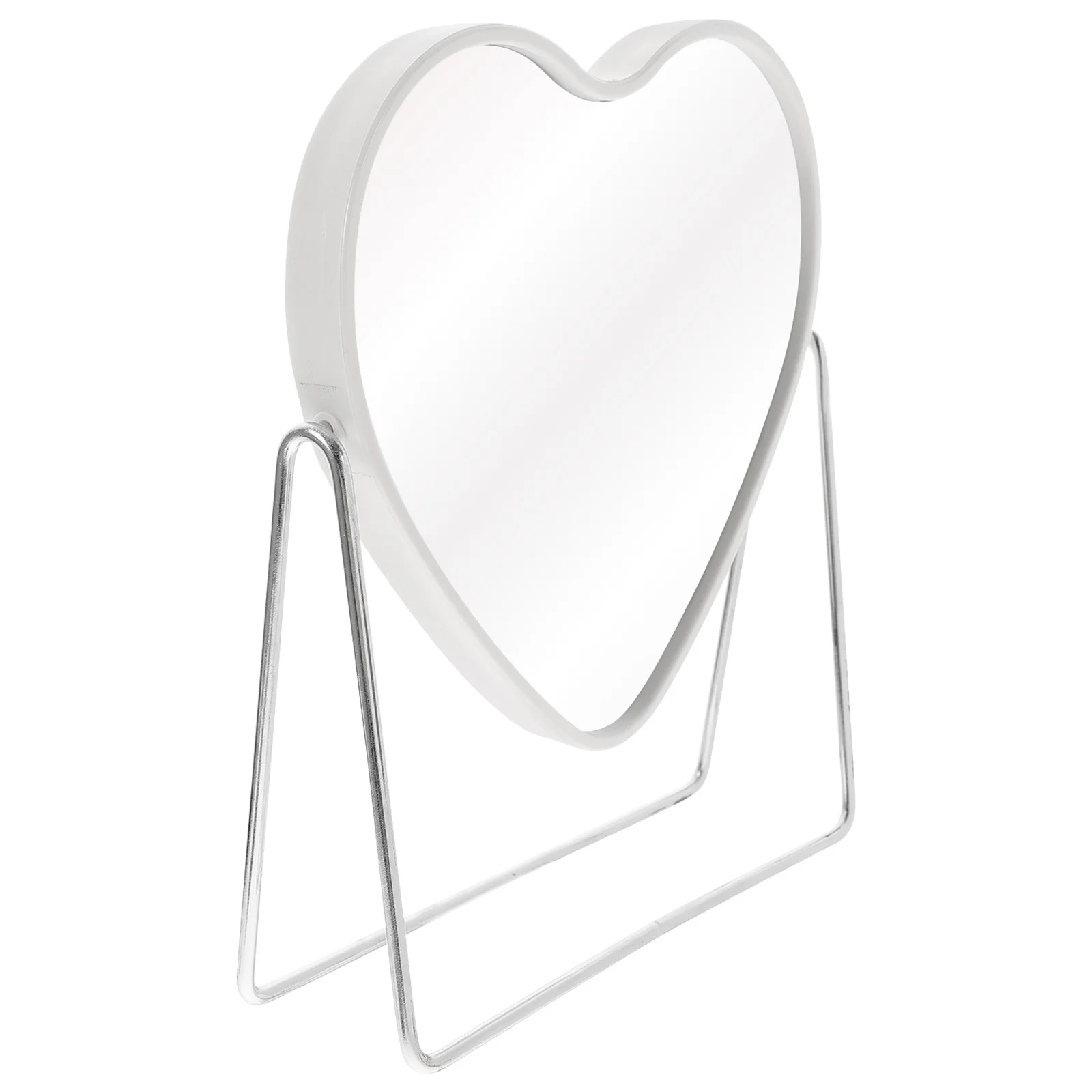 Swivel Makeup Mirror Retro Design Desktop Mirror for Makeup and Shaving Stable Iron Rack for Girls Bedroom Dormitory