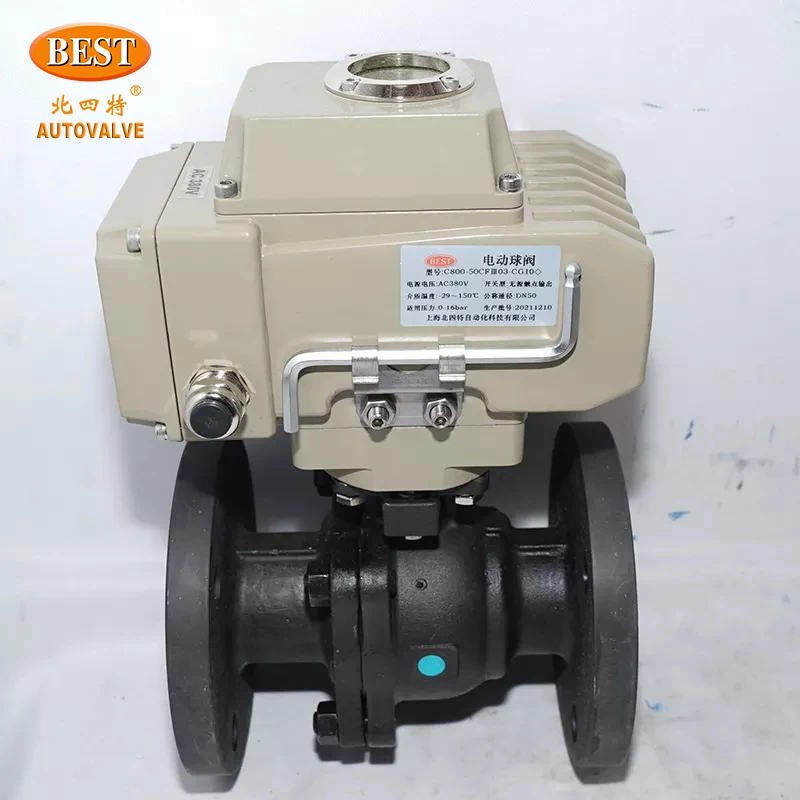 Open Closed Type C800-C Carbon Steel Series 2/2 Way Electric Ball Valve