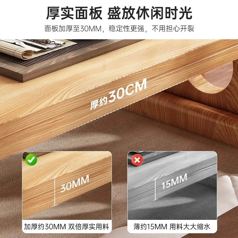 نافذة خليجية من الخشب الصلب، طاولة صغيرة بسيطة، شاي تاتامي ياباني، غرفة نوم كانغ، قهوة منخفضة