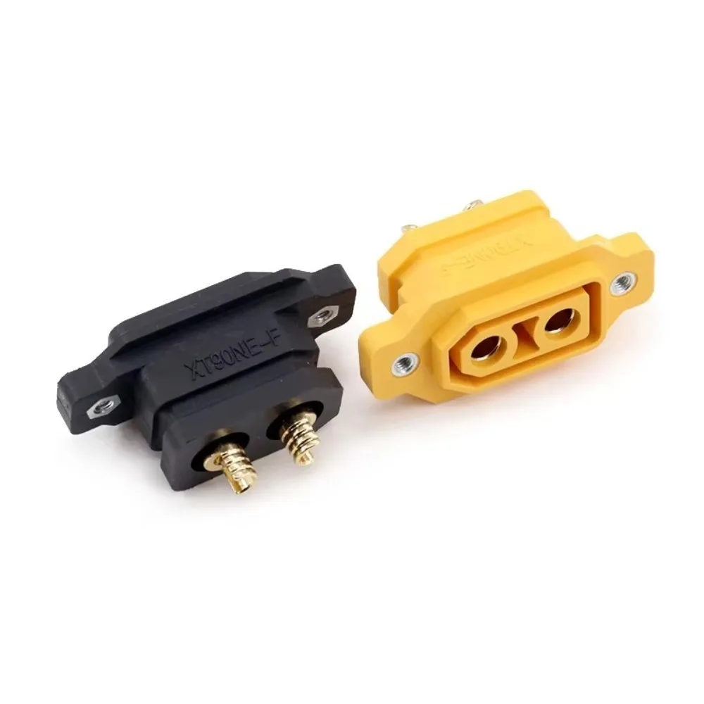 2pcs Amass Lithium Battery Charging Connector Black Yellow East to Use XT90NE Female Head Gold-plated Copper XT90 Terminal Male