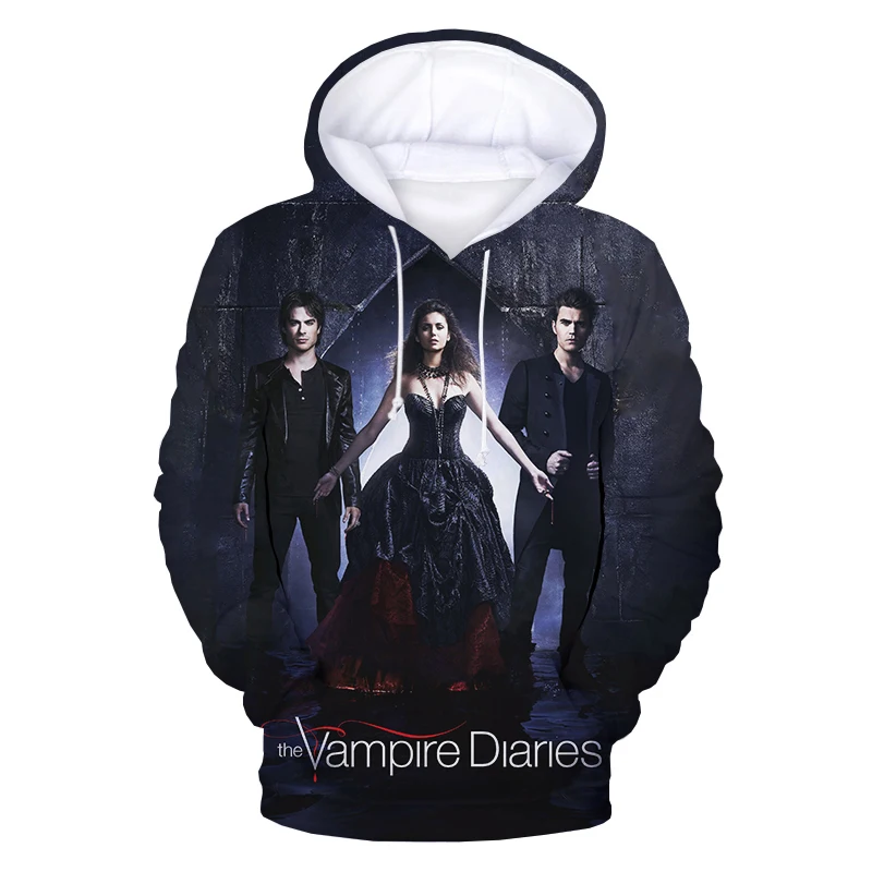 The Vampire Diaries TV Series 3D Print Hoodies Men Women Oversized Sweatshirts Hoodie Harajuku Pullovers Tracksuit Man Clothing