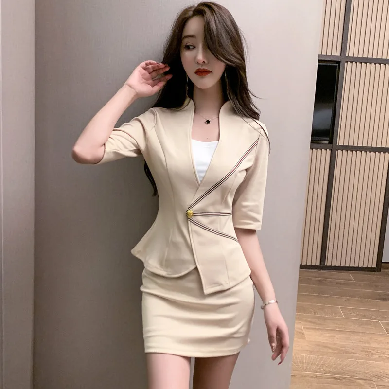 Woman Work Clothes Suit Hotel Waiter Beauty Salon Spa Massage Nail Cafe Sexy Foot Bath Sauna Technician Overall Skirt Uniform