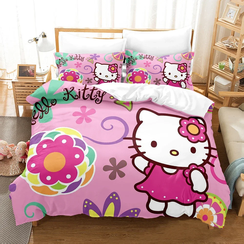 Christmas Bedding Sets Comforter Hello Kitty Kawaii Australia /Europe/USA Full Queen King Size Quilt Duvet Cover Pillow Cases