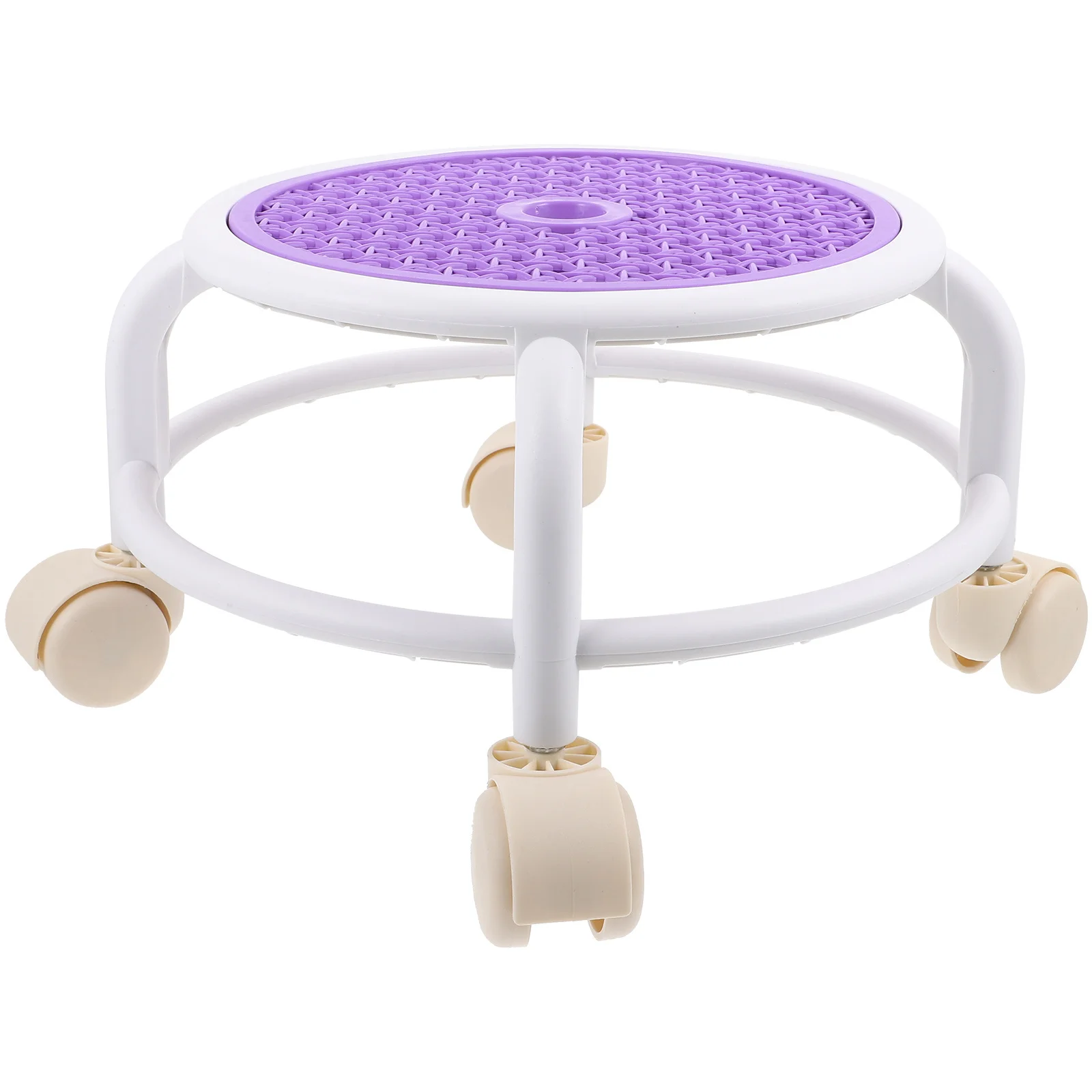 

Low Round Swivel Rolling Stool Small Lightweight Practical Pedicure Nail Salon Stool Rolling Stools with Wheels