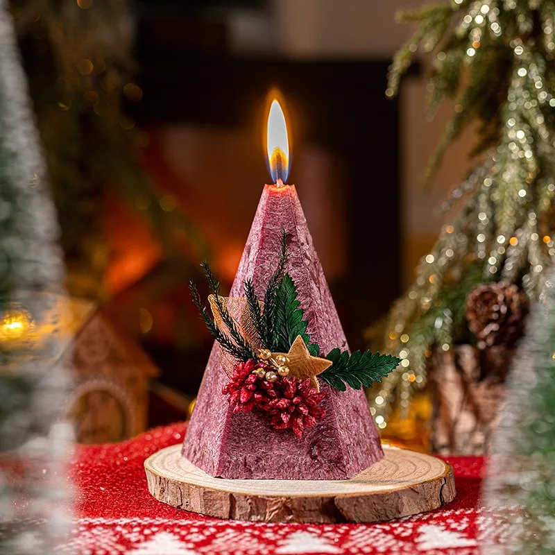 

2 Pcs Scented Candles Christmas Aromatherapy Candle Gift Box Set Creative Christmas Tree Candle Household Decoration wholesale