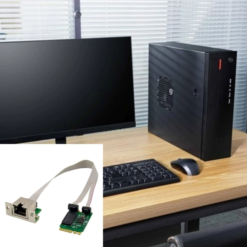 M.2 RJ45 อะแดปเตอร์เครือข่ายRTL8125BGชิปM.2 การ์ดเครือข่ายGigabit Ethernet 2.5G/1000/100Mbps PCIE Busการ์ดเครือข่าย