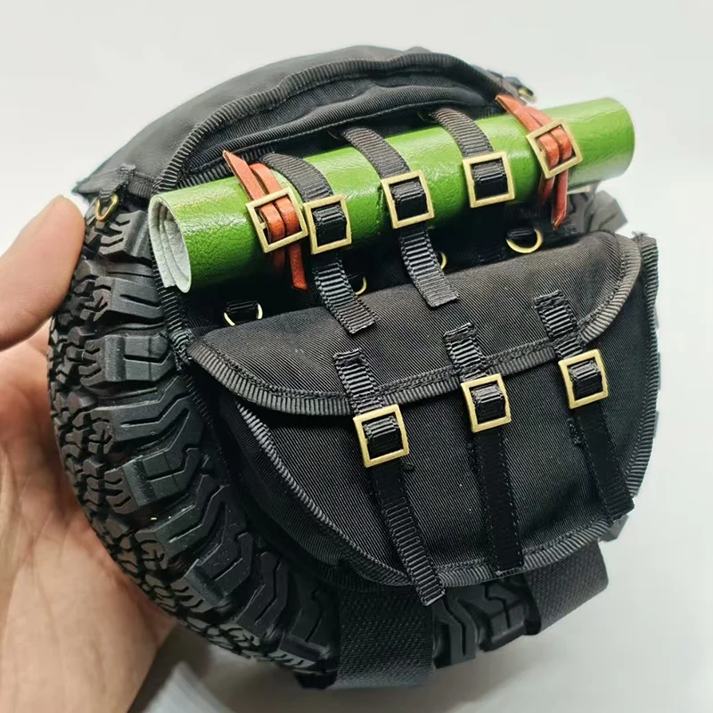 1/10 RC Crawler Car Simulation Spare Tire Backpack Model for Traxxas TRX4 Defender SCX10 Yikong MK07 MJX H8H FMS