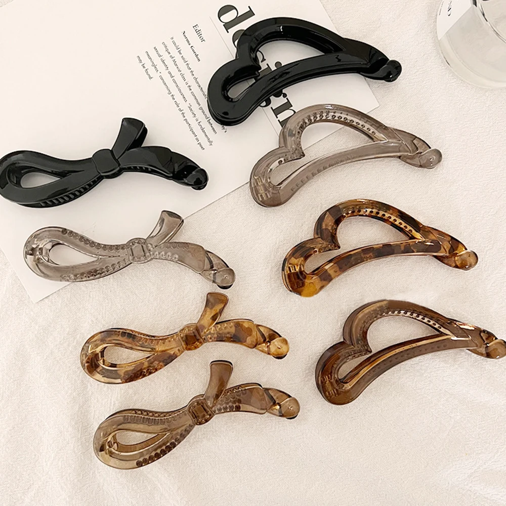 Fashion Banana Pin Vertical Clip High Ponytail Hair Clips For Women Korean Non-Slip Banana Hair Clip Summer Accessories Headwear