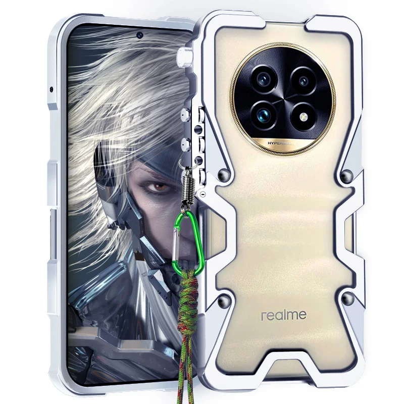 Armor Screw Metal Frame Shockproof Cover For Realme 13 Pro+ Realme 13 5G 4G Aluminium Bumper Cases Heavy Duty Fundas