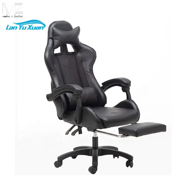 Classic office furniture Reproduction PU Leather Soft Pad luxury Executive Swivel Office Gaming Chair with Ottoman