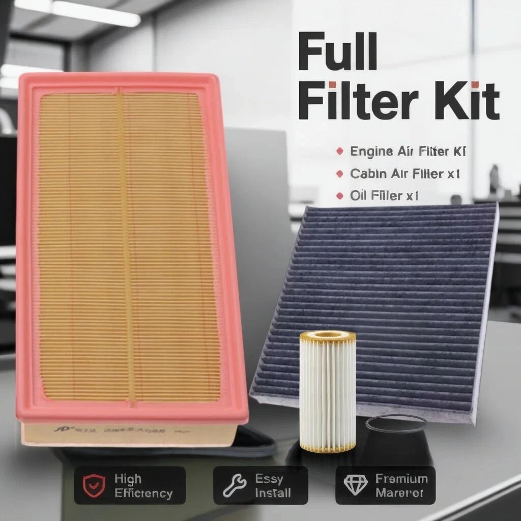 3pcs/Set Engine Cabin Air Oil Filter for Audi Q6 Quattro 2.0T 40T 2022-2023/VW TALAGON 4MOTION 380T Tavendor TERAMONT VILORAN