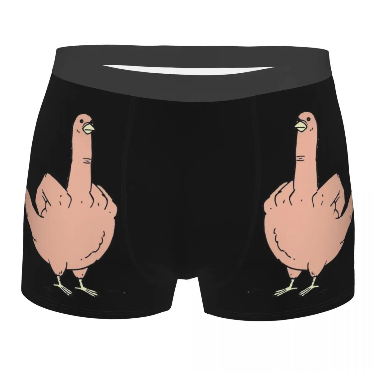 

gesture middle finger pigeon Mencosy Boxer Briefs,3D printing Underpants, Highly Breathable Top Quality Gift Idea