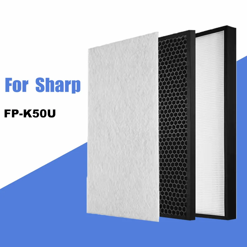 FZ-K50HFU FZ-K50DFU True HEPA Filter and Active Carbon Deodorizing Filter for Sharp FP-K50U Air Purifier