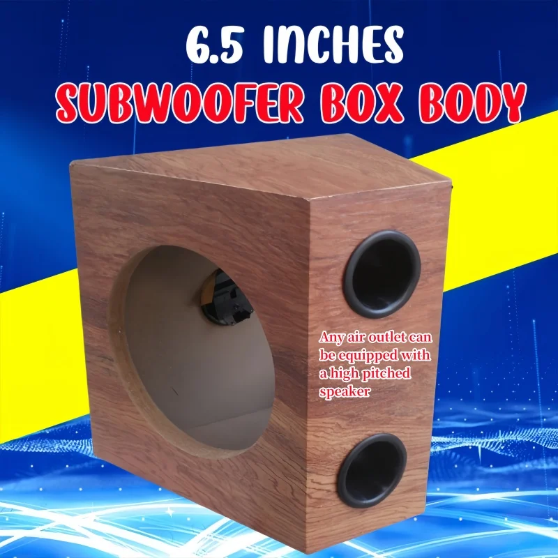 DIY Audio Modification,6.5-inch Subwoofer Box Body,Triangular Double Hole Wooden Box,Car/Home Subwoofer Empty Box,speaker Shell