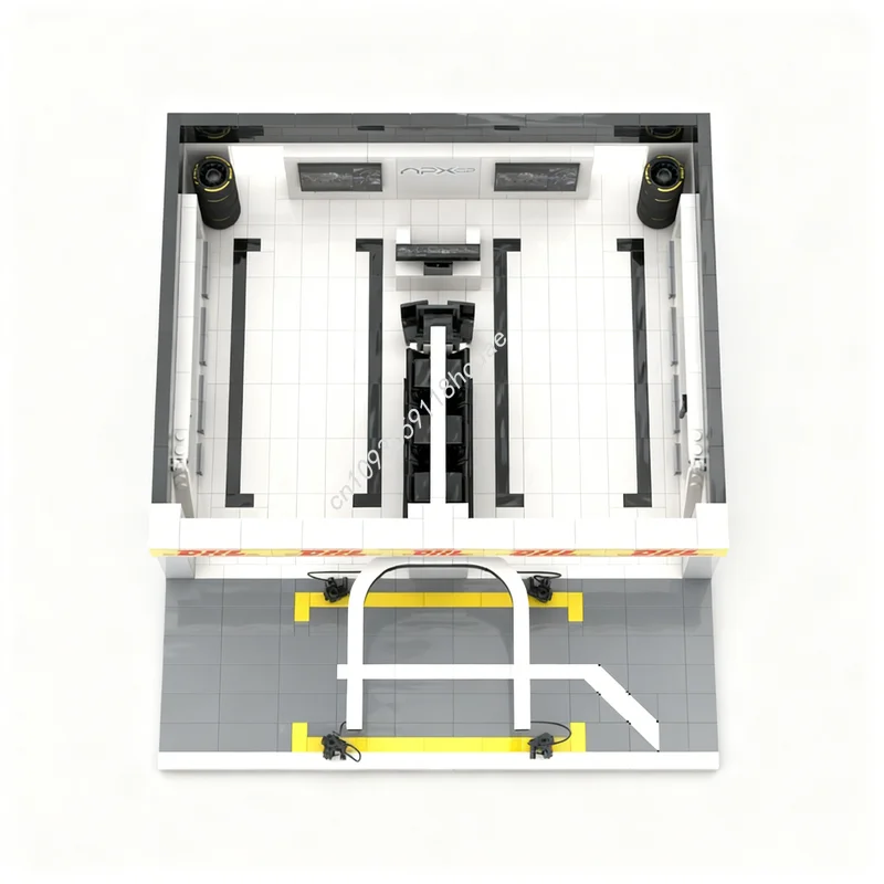 

1037 деталей MOC City Champions APXGP Team Formula One, модель гаража для болидов, конструктор, архитектурная игрушка, рождественский подарок, кирпичики