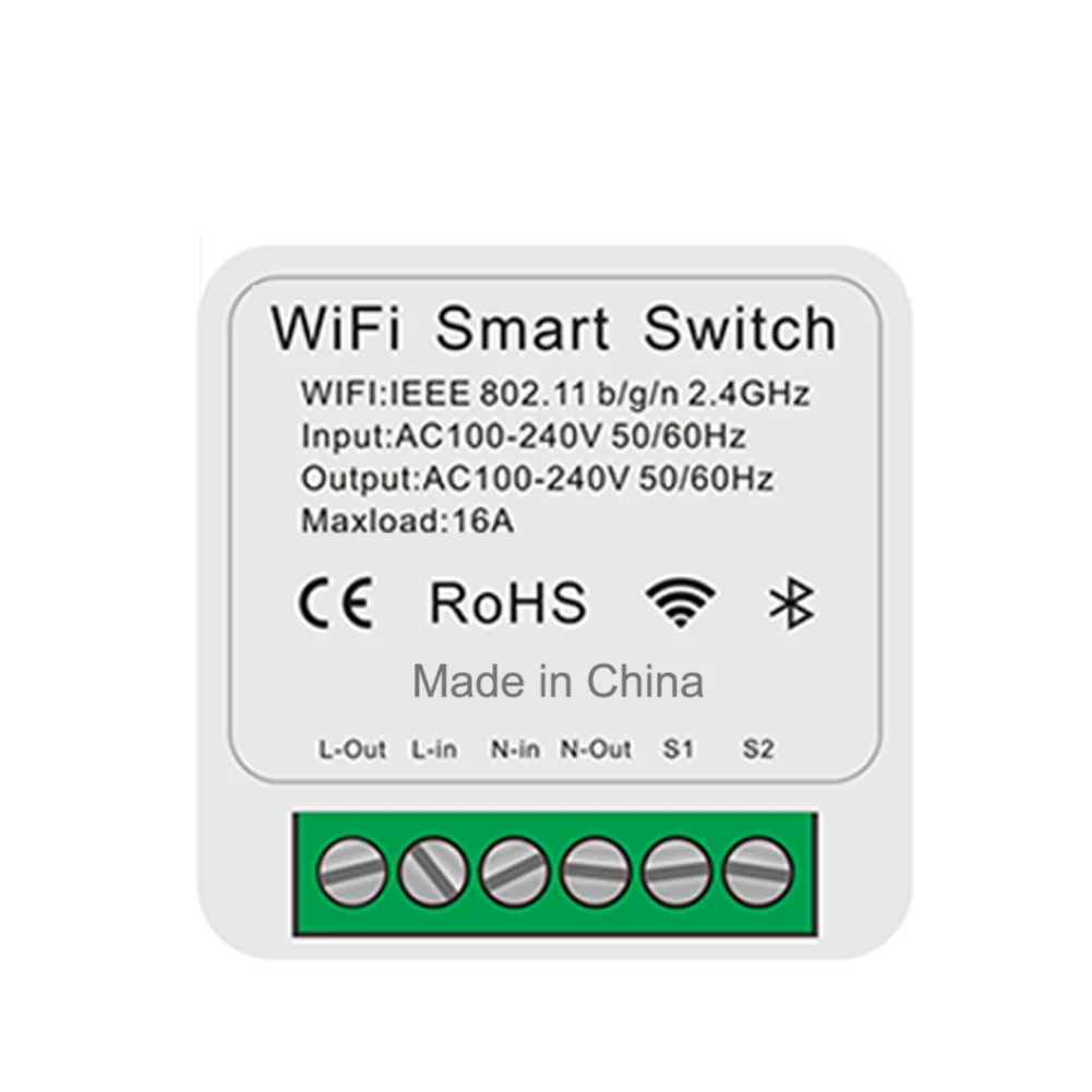 CoRui EWeLink Smart Switch Wifi 16A Mini 1 Way Module On Off Breaker Wireless Remote Voice Timing App For Google Home Alexa