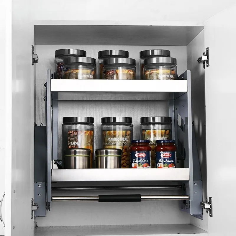 

Hanging cabinet lift basket drop down kitchen cabinet