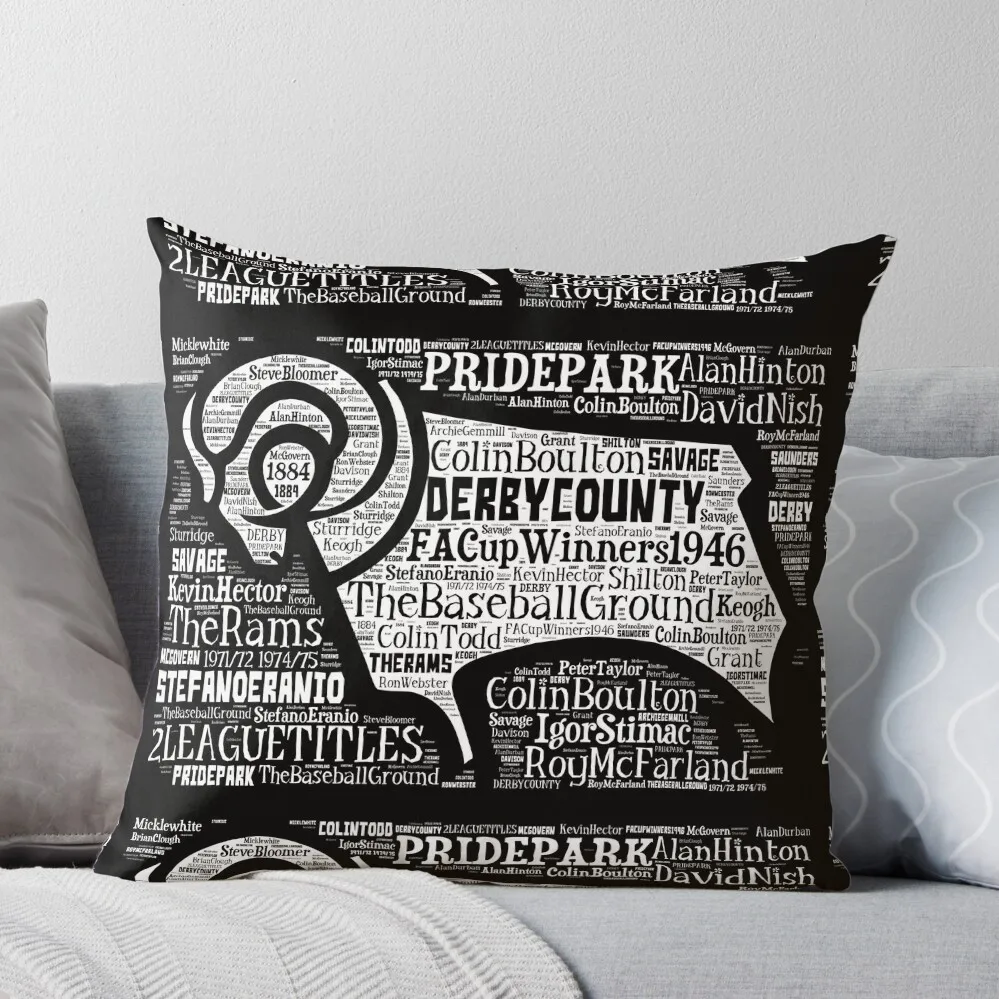 

Derby County Club Crest Throw Pillow Cushions For Sofa Sofa Cushions