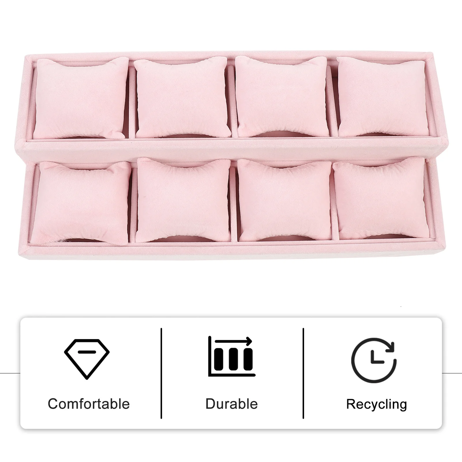 

Jewelry Display Tray Creative Multi-Compartment Storage Organizer for Watch Bracelet Bangle Jewelry Pillow Tray