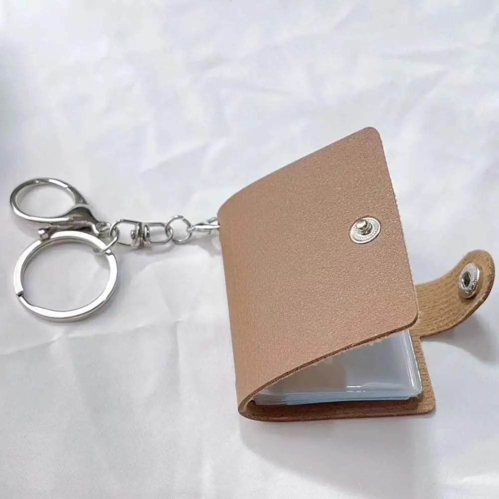 Portable 2 Inch Mini Photo Album DIY Wallet Backpack Keyring Photo Album Keychain Vintage Pendant Photo Card Holder Bag Charm