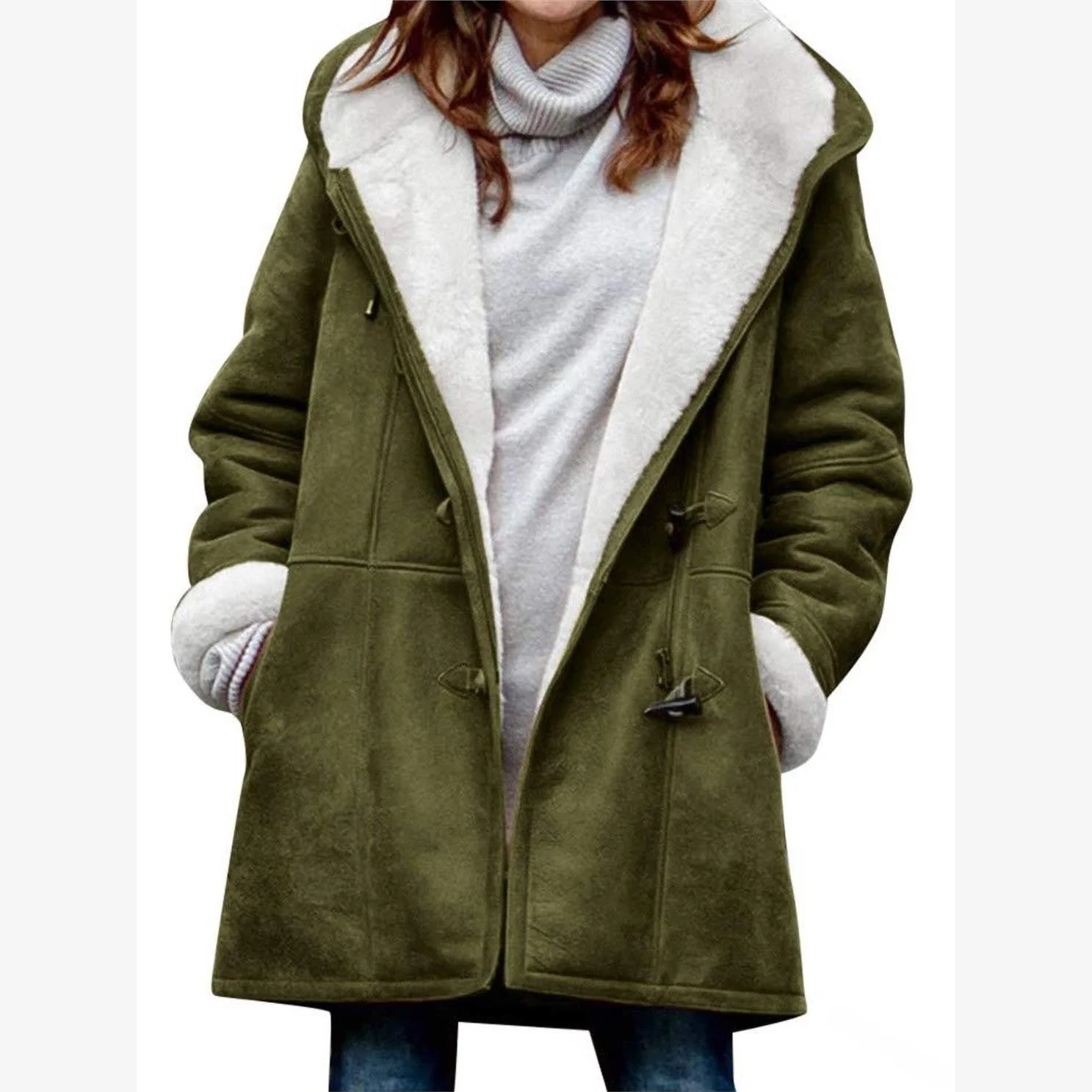 

Women's Casual Hoodie Jaet Warm Winter Coat S5XL Straight Tube pe Long Sve with Hat Thiened Cotton Clothes