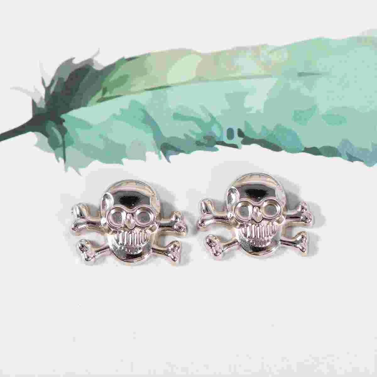 10 Pcs Ghost Rivets Couture Apparel Head Nail DIY Spikes Accessories Punk Studs Craft Skull