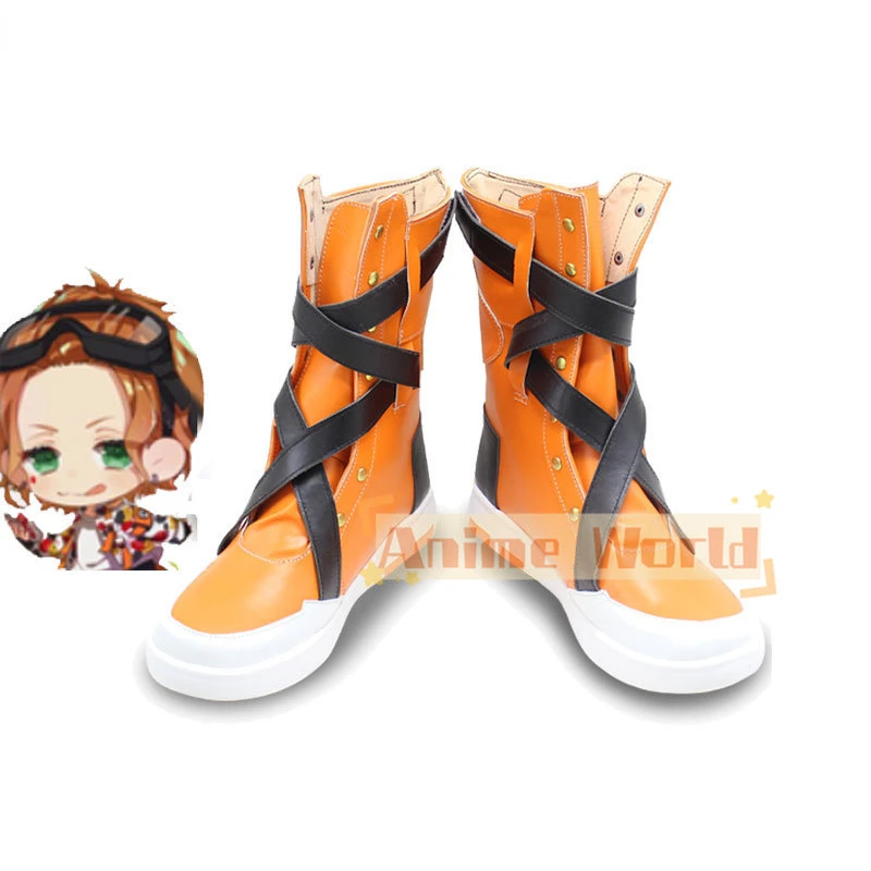 

Jade Cosplay Shoes Halloween Carnival Boots PU Shoes Game Twisted Wonderland Cosplay Props Custom Made