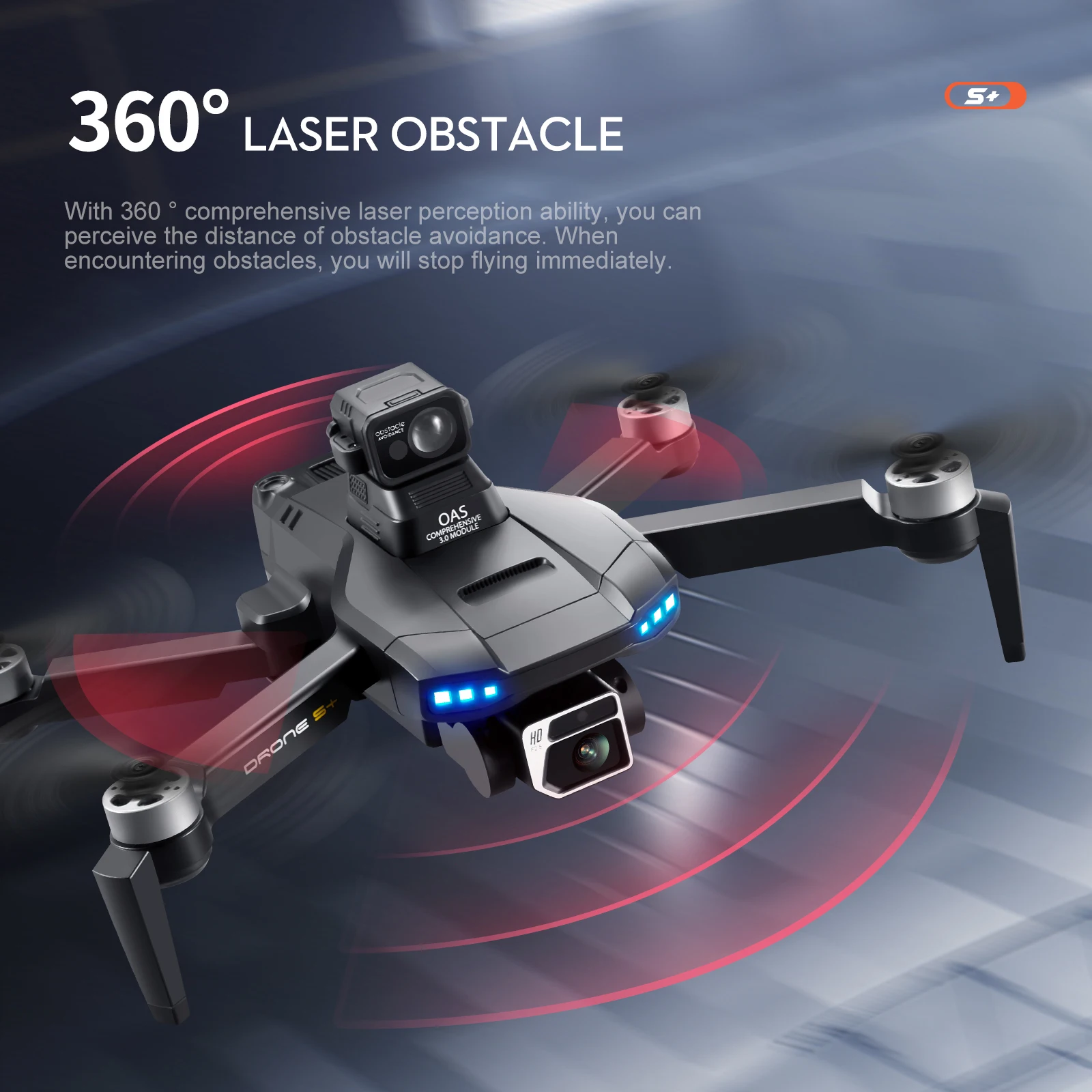 LC S + 6K HD wide-angle camera laser obstacle avoidance drone 5G WiFi optical flow positioning brushless motor GPS foldable quad