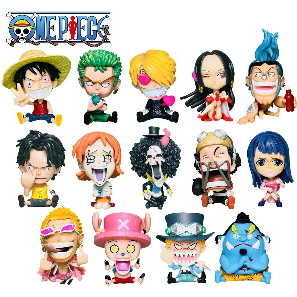 One Piece Action Figures Luffy Zoro Nami Sanji Robin Hancock Doflamingo Anime Model Figuras Kids Toys Birthday Gifts Decoration