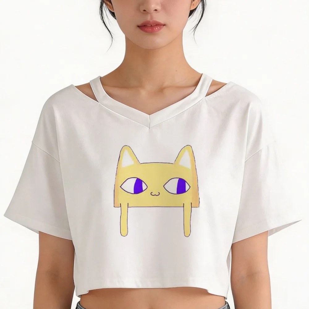 Omori top tees femme dollette cutecore 2000s korean fashion meme top tees scene  Psychedelic gyaru alternative