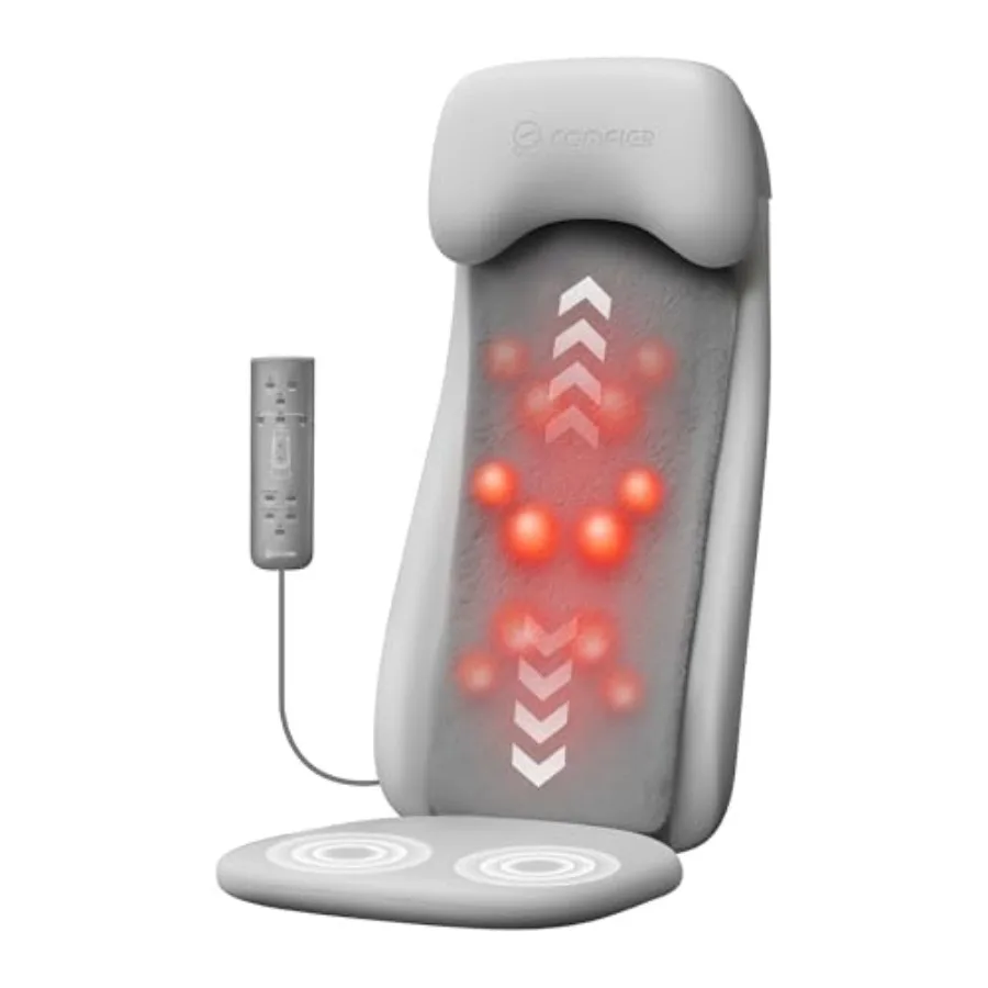 

Массажер для спины Шиацу с подогревом, глубоким разминанием тканей, вибрацией, 2D/3D массажная подушка-кресло для полного массажа спины