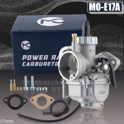 Карбюратор PE17-28мм Для Мотоциклов Yamaha, Kawasaki, Honda (2T, 4T), Алюминиевый, Для Питбайков, Скутеров