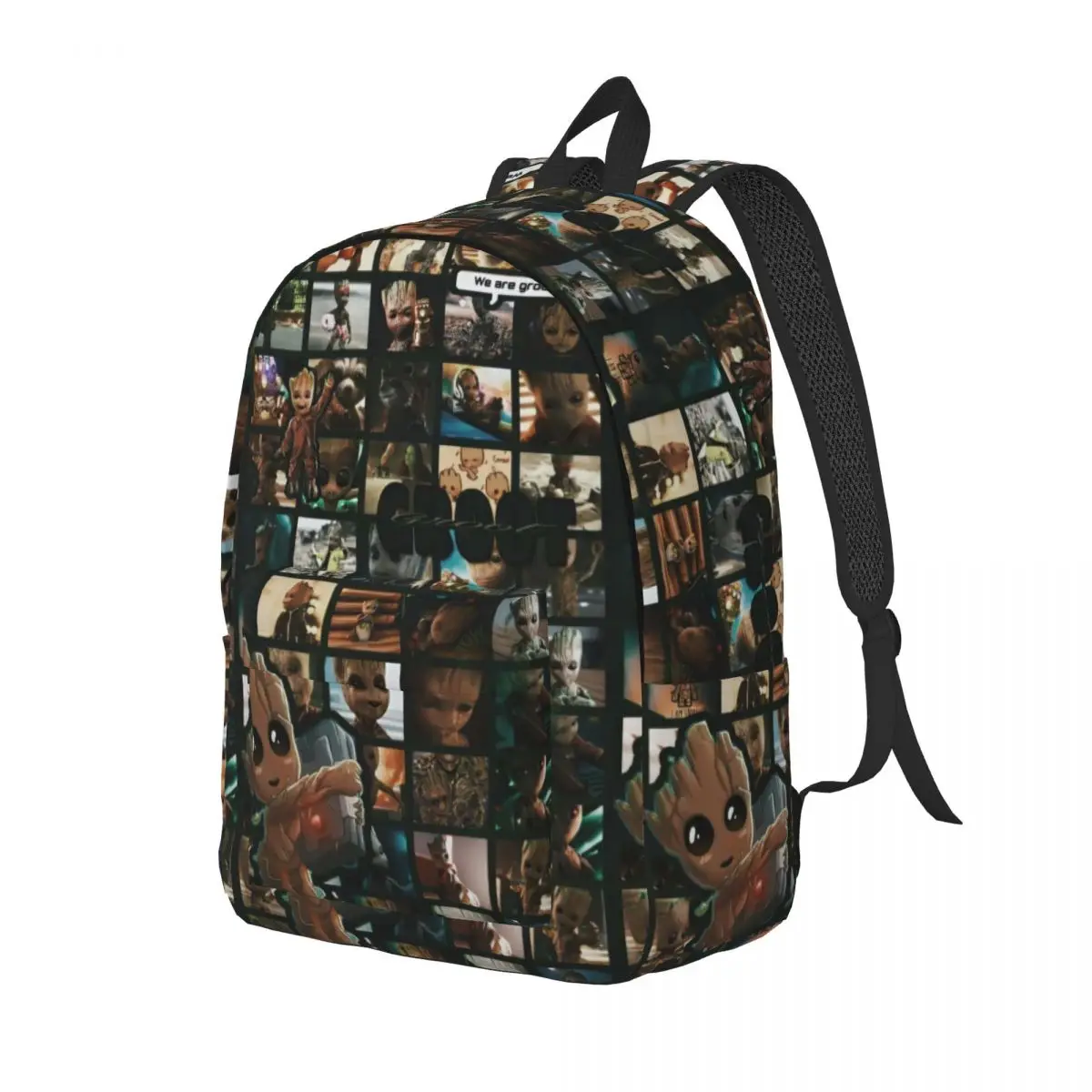 Custom Rocket Wallpaper Travel Canvas Backpack School Laptop Bookbag Guardians of the Galaxy College Student Daypack Bags