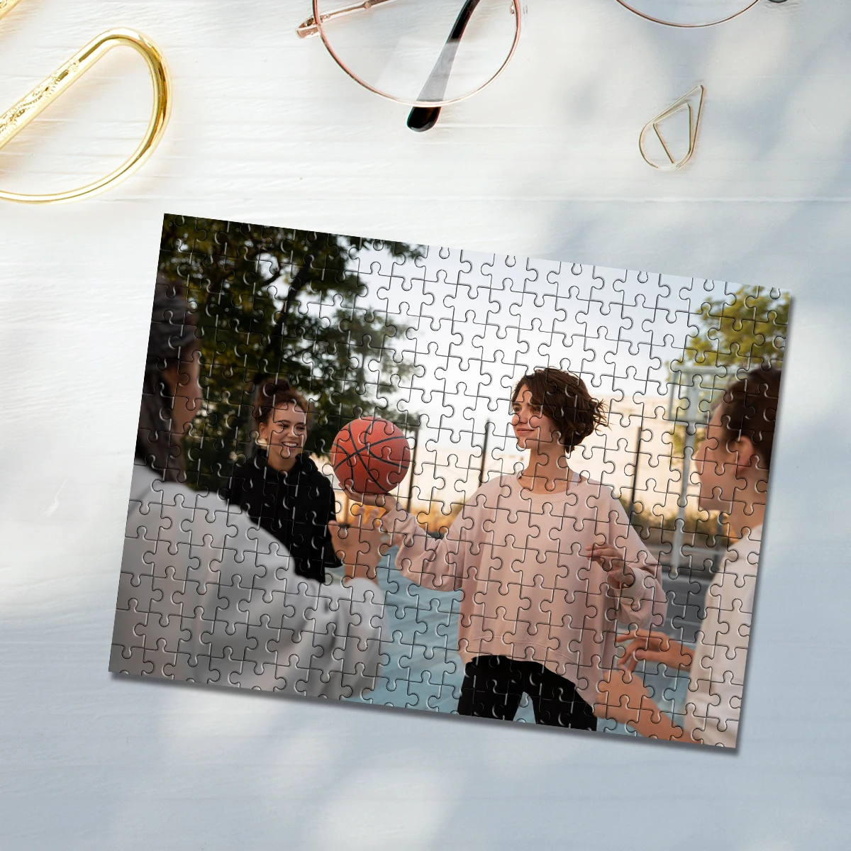 35/300/500/1054pcs Personalized Custom Photo Puzzle Selfie Mother's Day Father's Day Back To School Halloween Christmas New Year