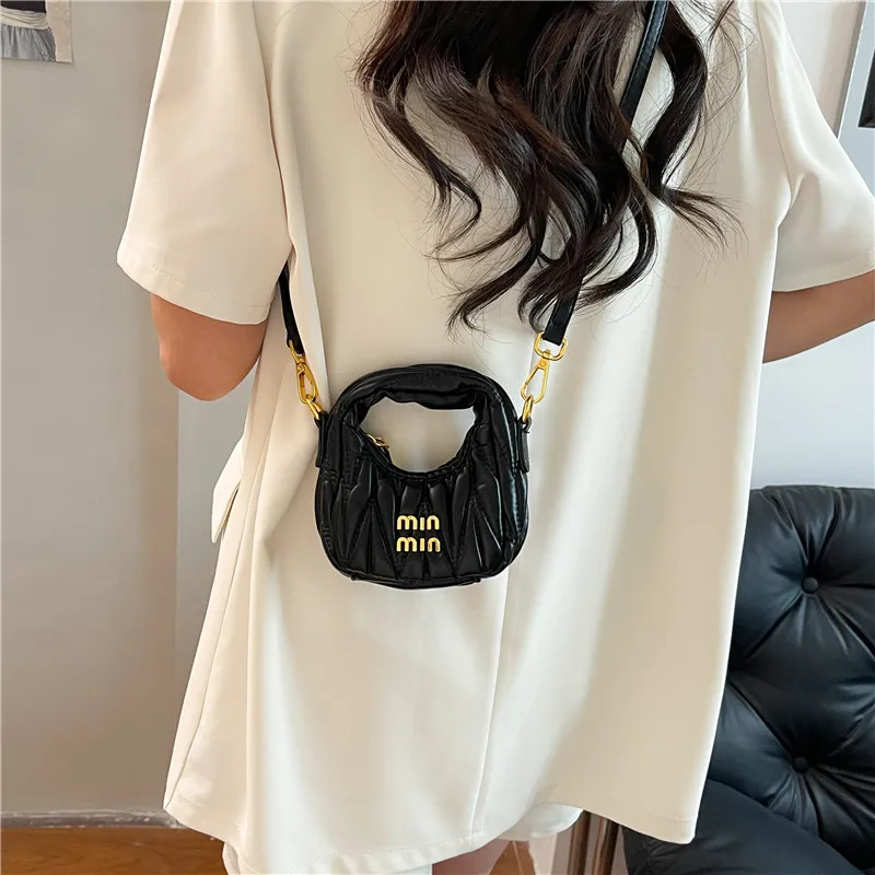 

Сумка-хобо Crescent 2025 года, детский кошелек с верхней ручкой для девочек, детская сумка через плечо, игривая сумка «день-ночь», текстурированная сумка-слинг