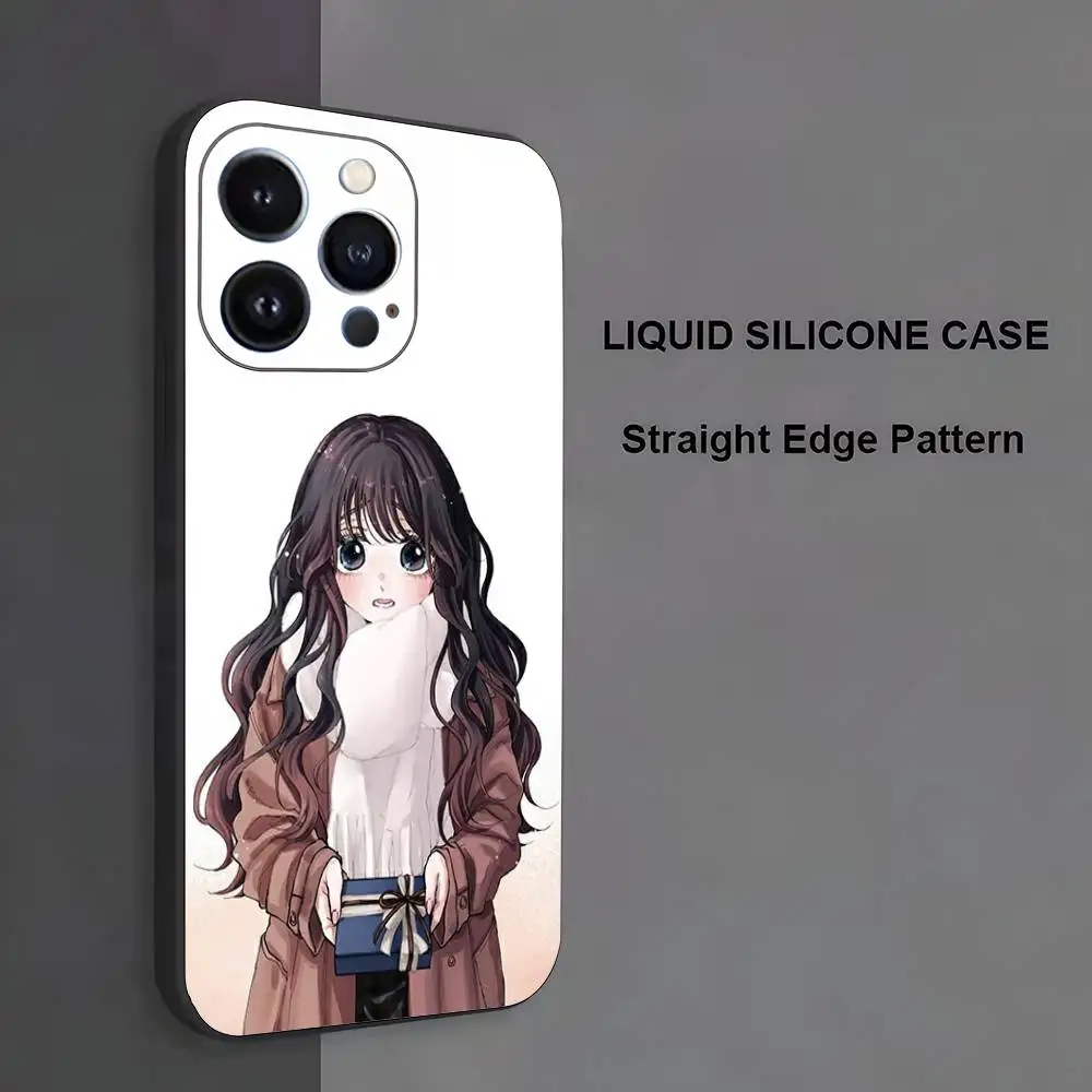 حافظة هاتف K-Kaoru Hana Wa Rin To Saku لهاتف iPhone 17,16,15,14,13,12,11,Pro Max,XS,X,XR,SE,Mini,8,7,غطاء أسود من السيليكون الناعم