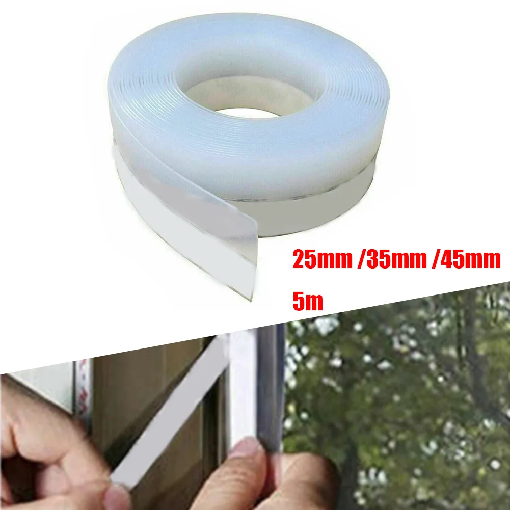 Dust-proof Door Seal Seal Strip Silicone Soundproof Weather 1 Roll 5M Casement Door Draught Excluder New Practical